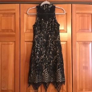 High neck lace dress